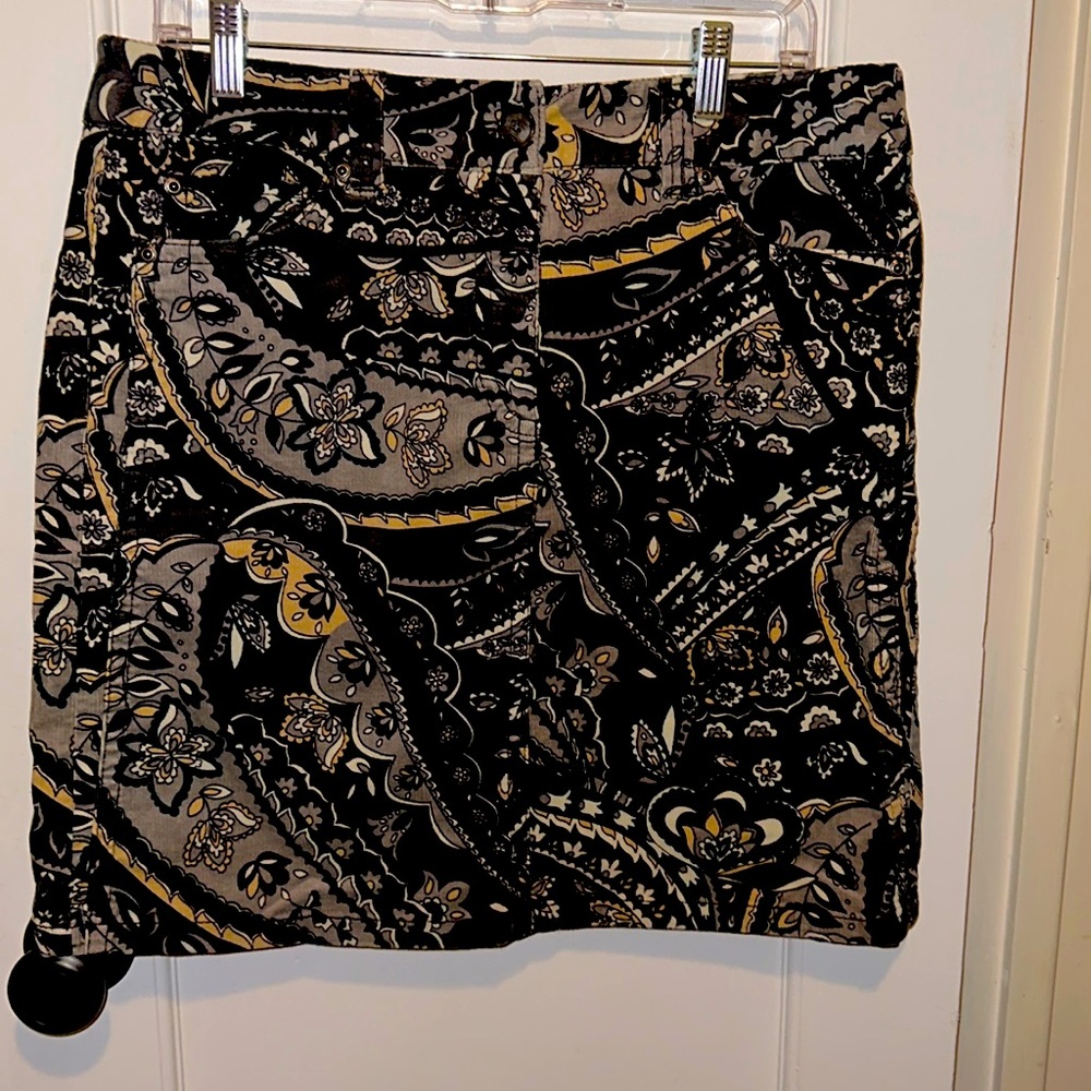 Ann Taylor Petites Corduroy Multi-colored Knee Length Skirt